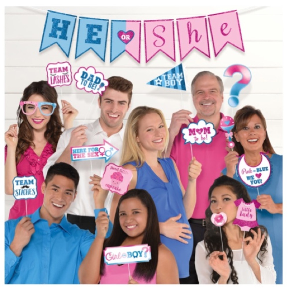 Gender Reveal Party Photo Booth Set